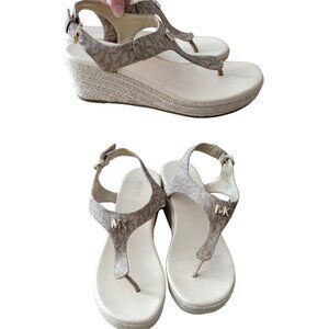 MICHAEL Michael Kors Laney Thong Espadrille Wedge Sandals.